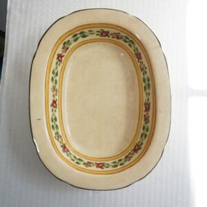 VTG Titian‎ Ware The Normandy Oval Serving Bowl Floral Design Vintage 1951
